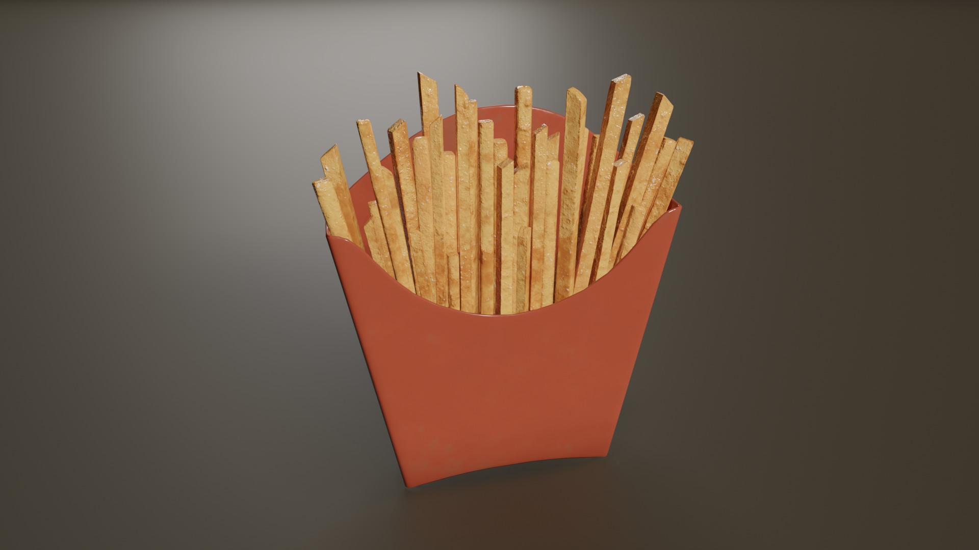 French fries Low-poly 3D model_2