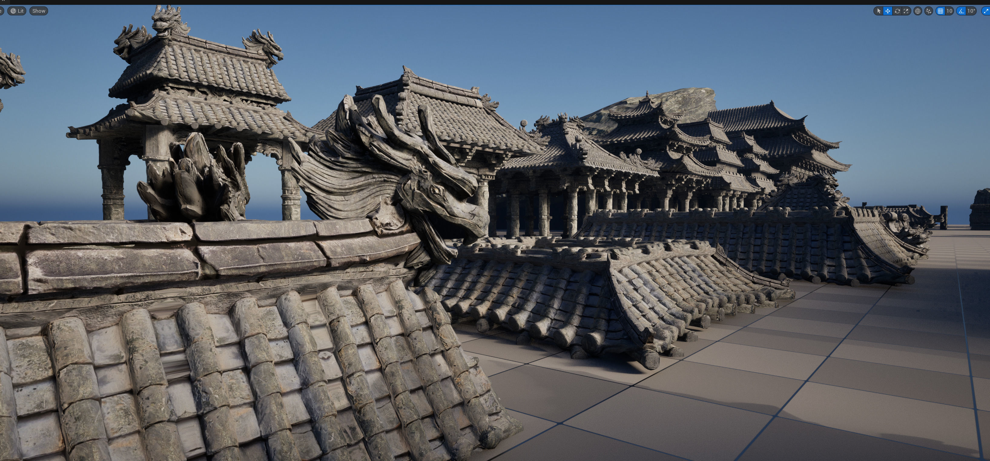 Wind Temple Low-poly 3D model_24