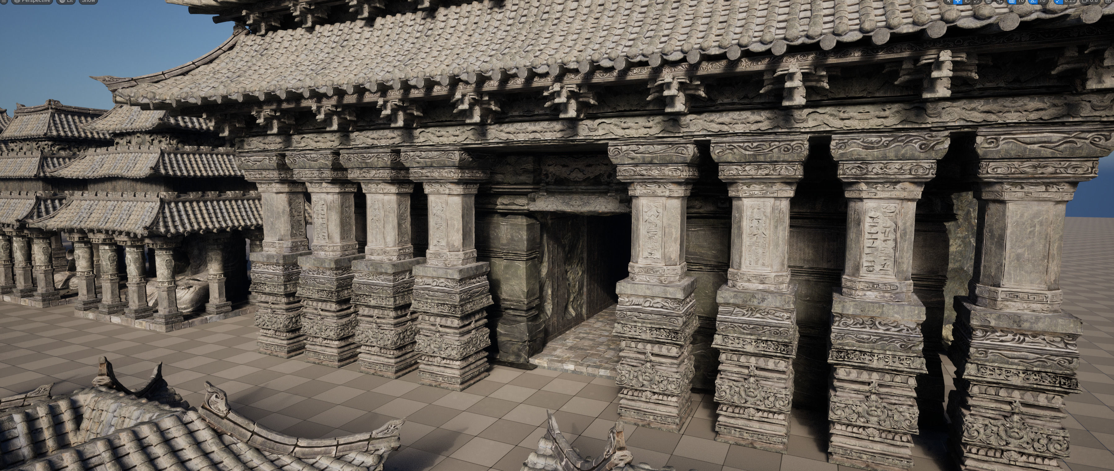 Wind Temple Low-poly 3D model_19