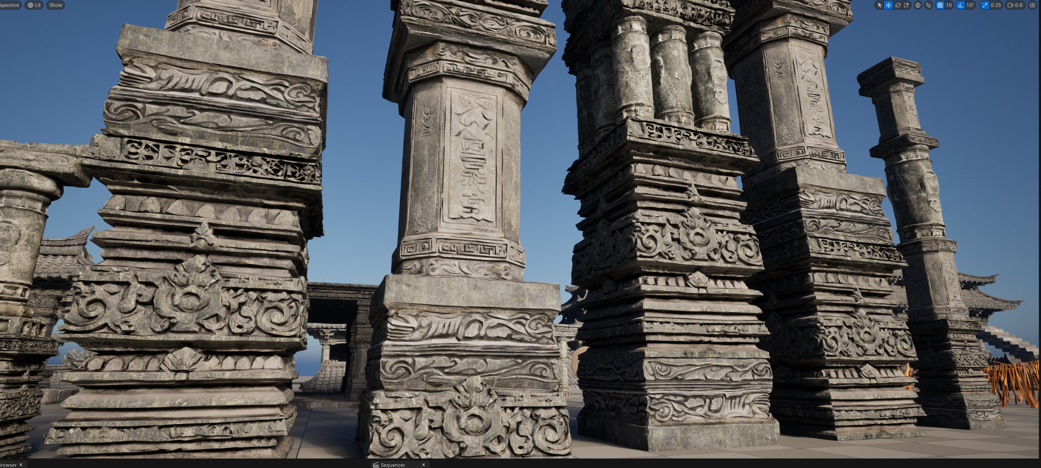 Wind Temple Low-poly 3D model_26