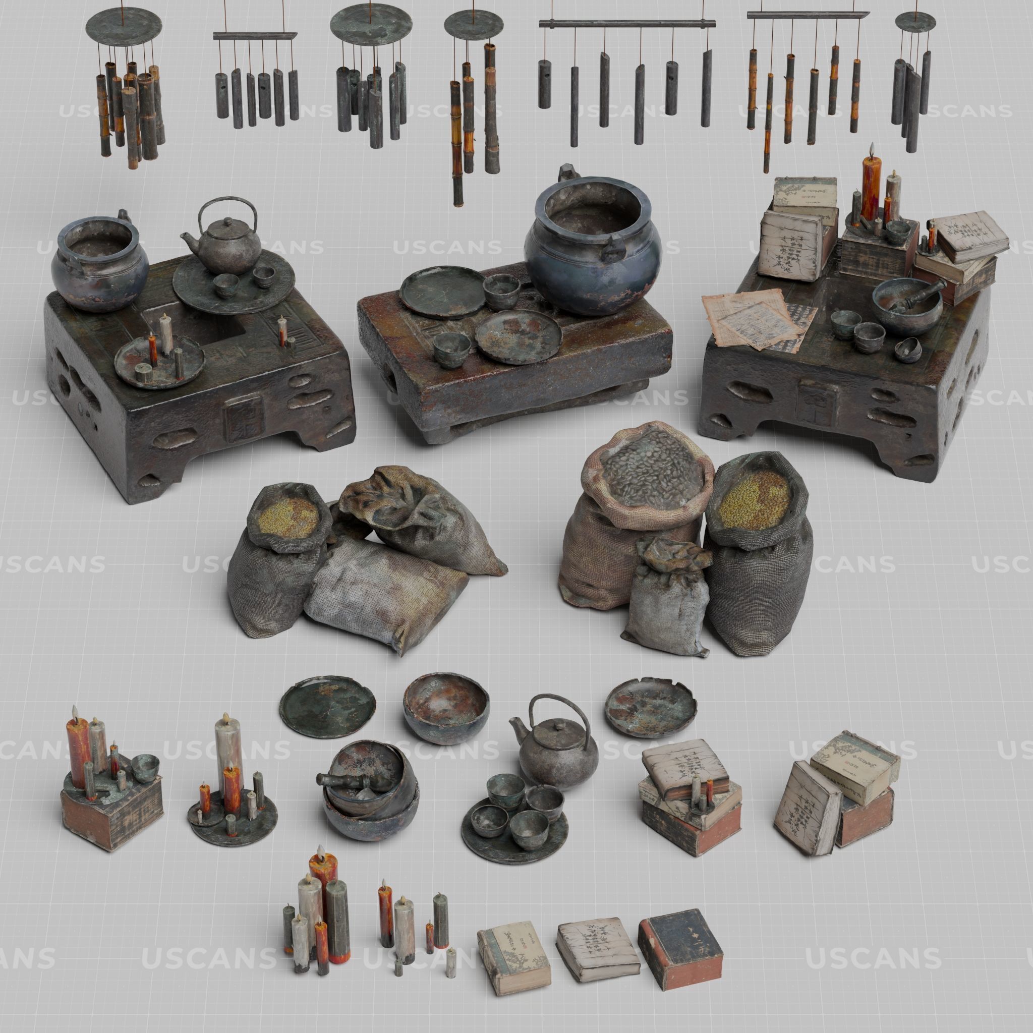 Wind Temple Low-poly 3D model_5