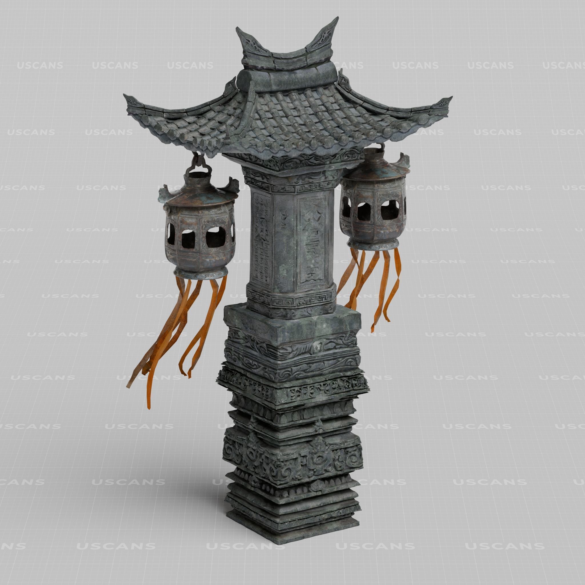 Wind Temple Low-poly 3D model_6