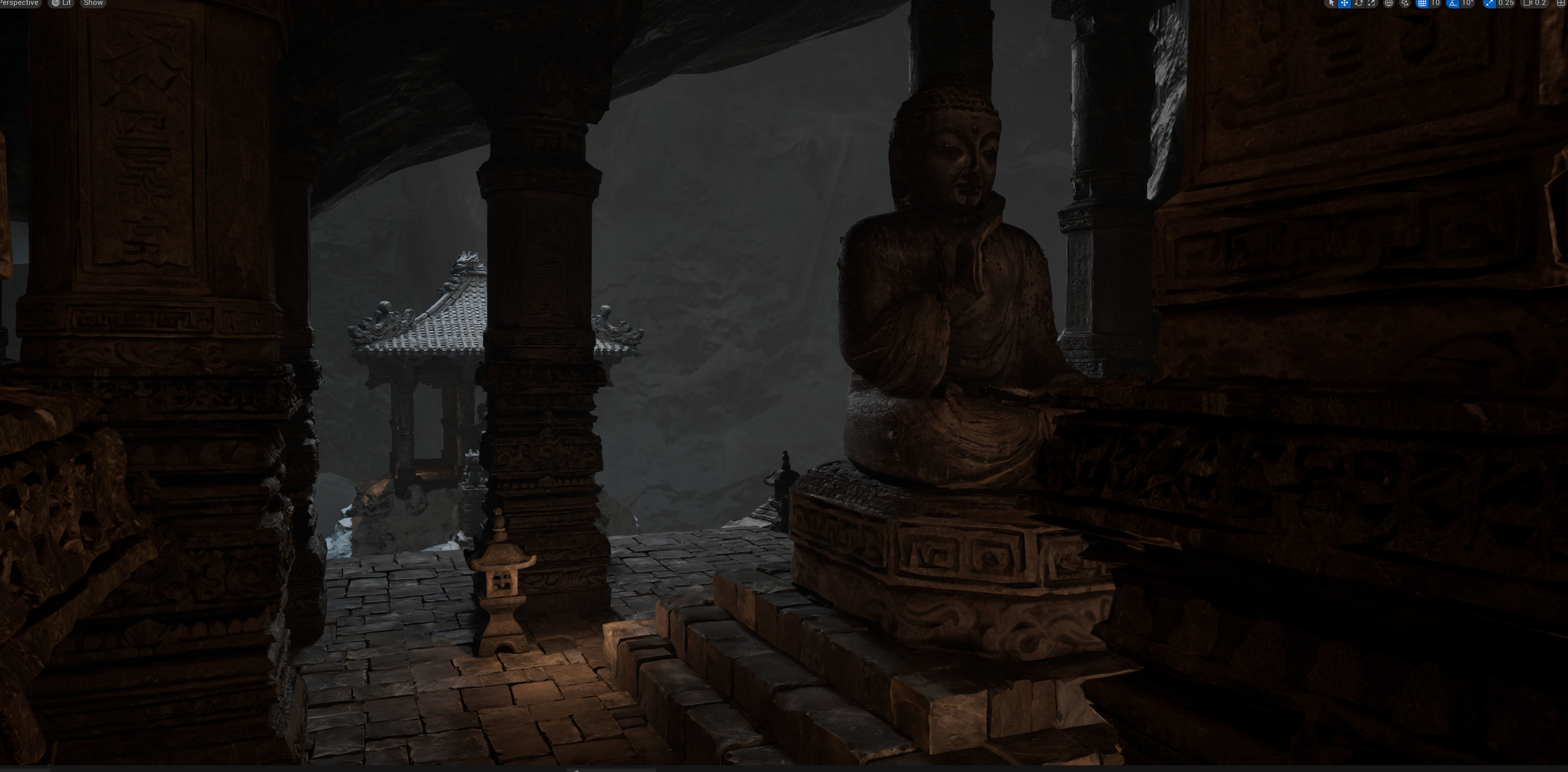 Wind Temple Low-poly 3D model_30