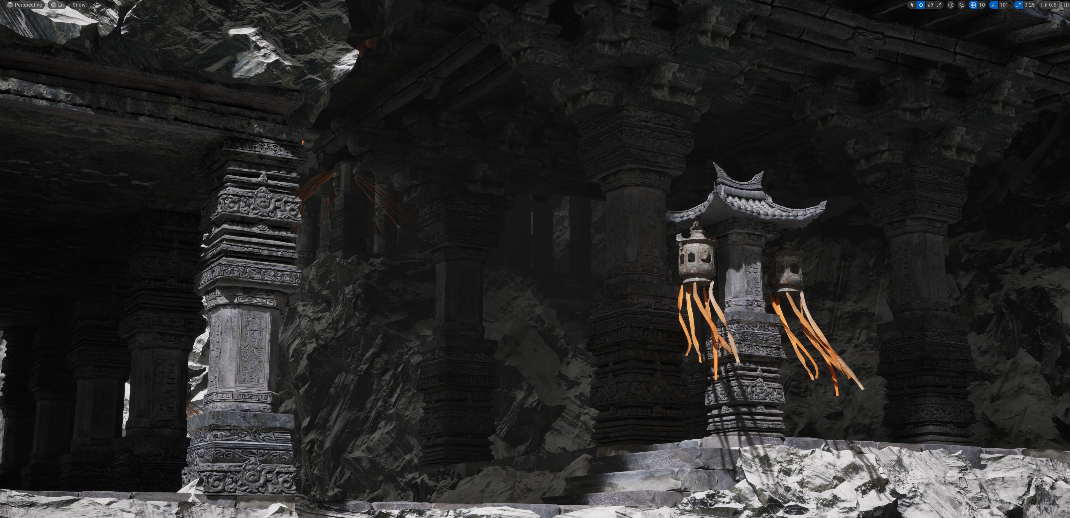 Wind Temple Low-poly 3D model_29