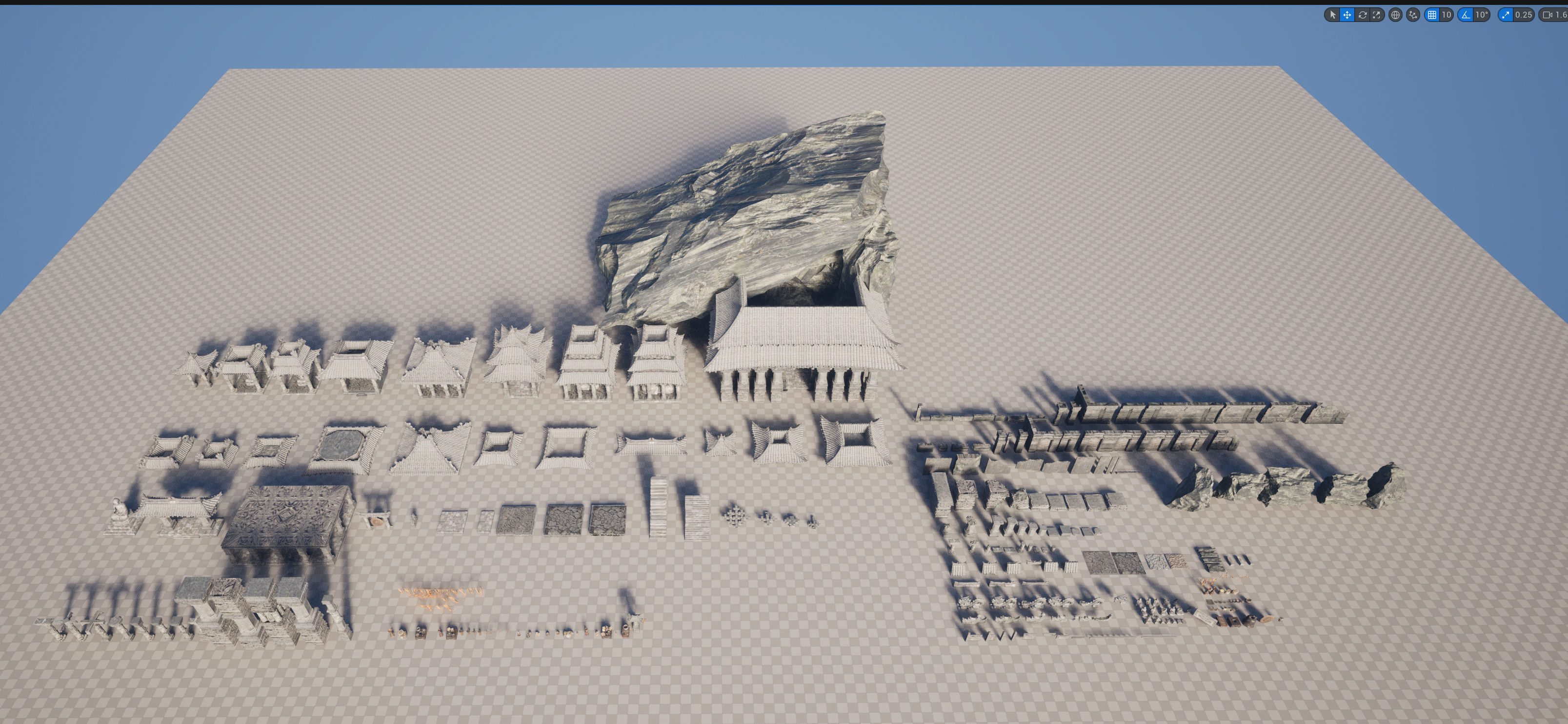 Wind Temple Low-poly 3D model_13