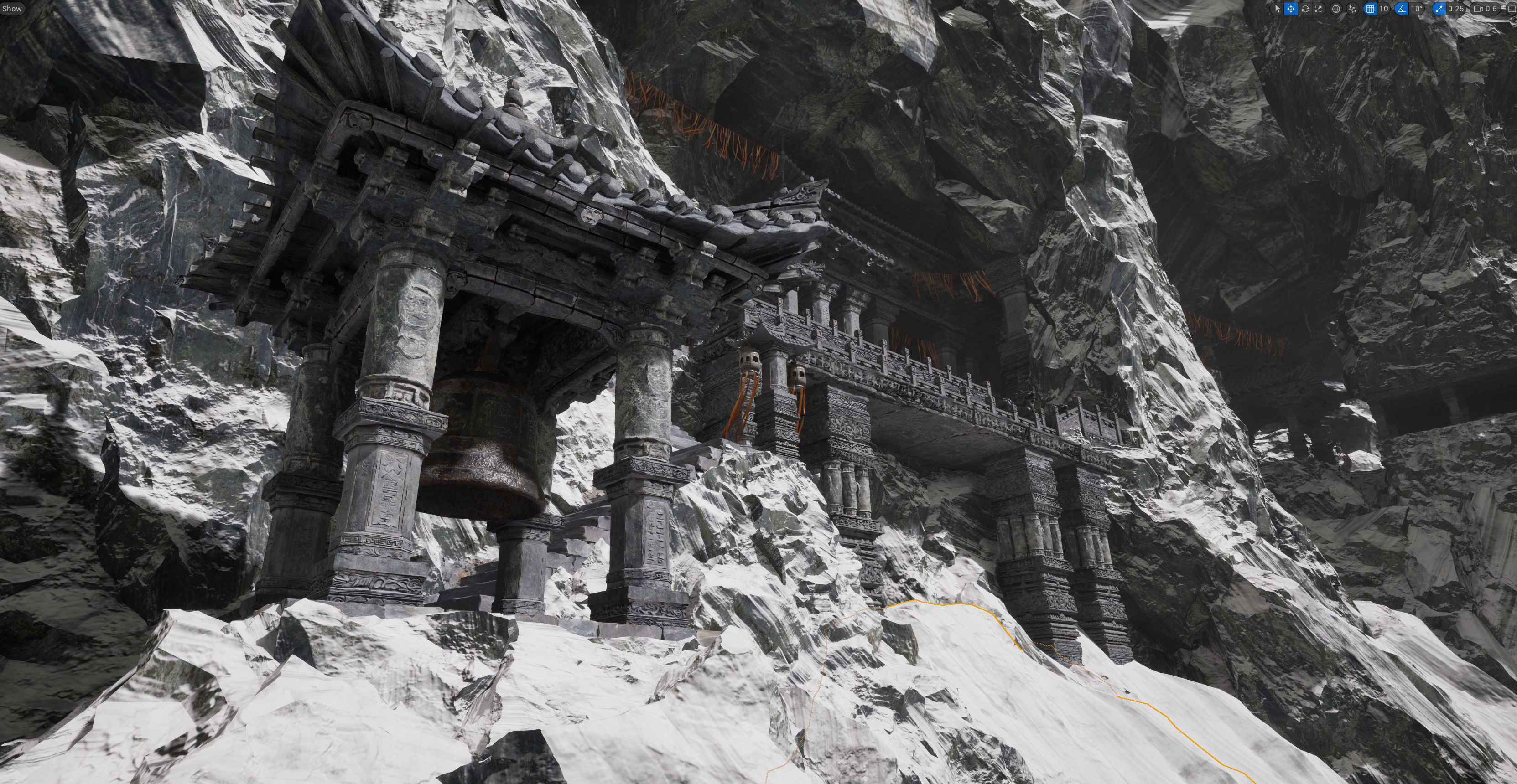 Wind Temple Low-poly 3D model_14