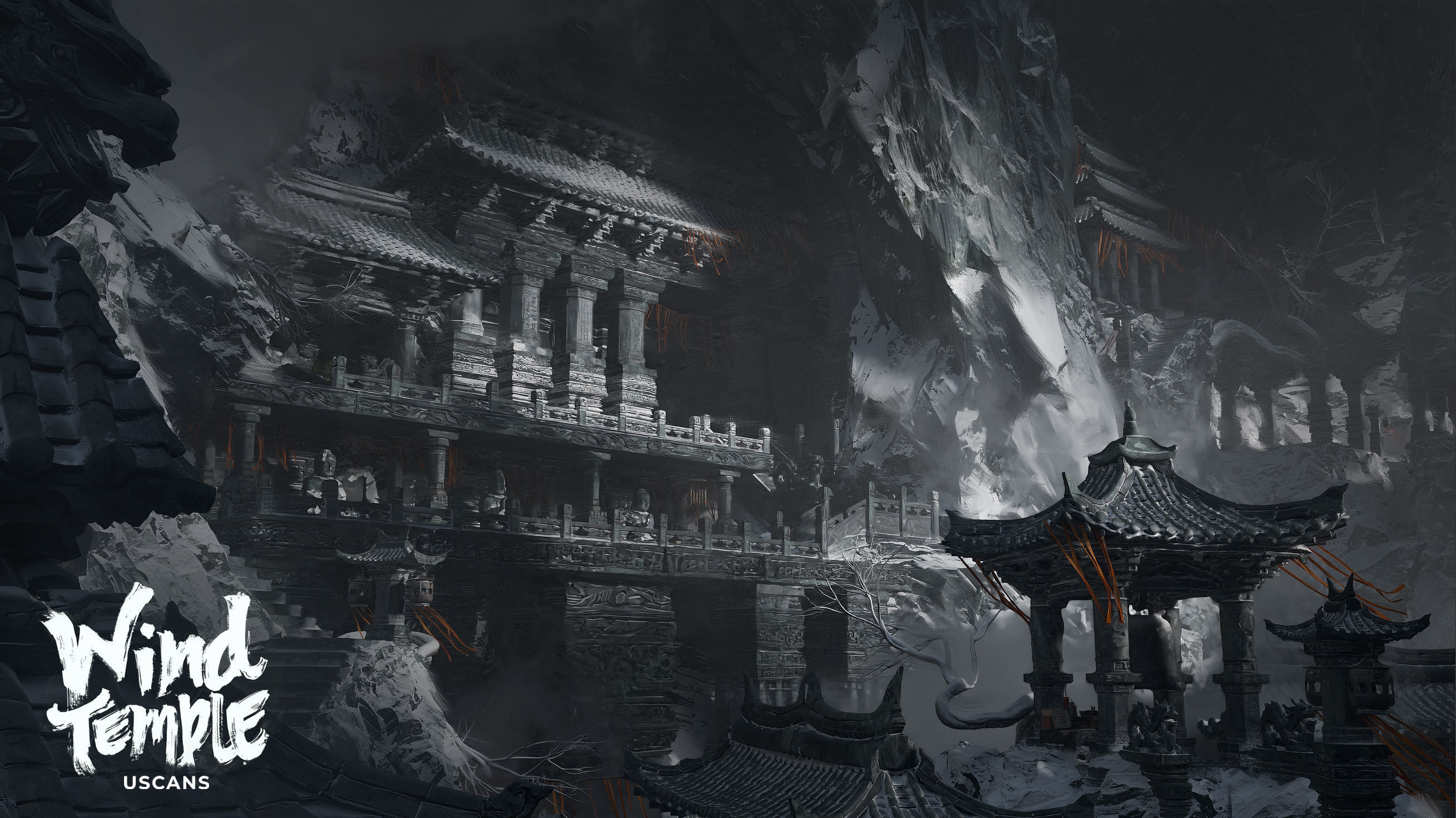 Wind Temple Low-poly 3D model_2