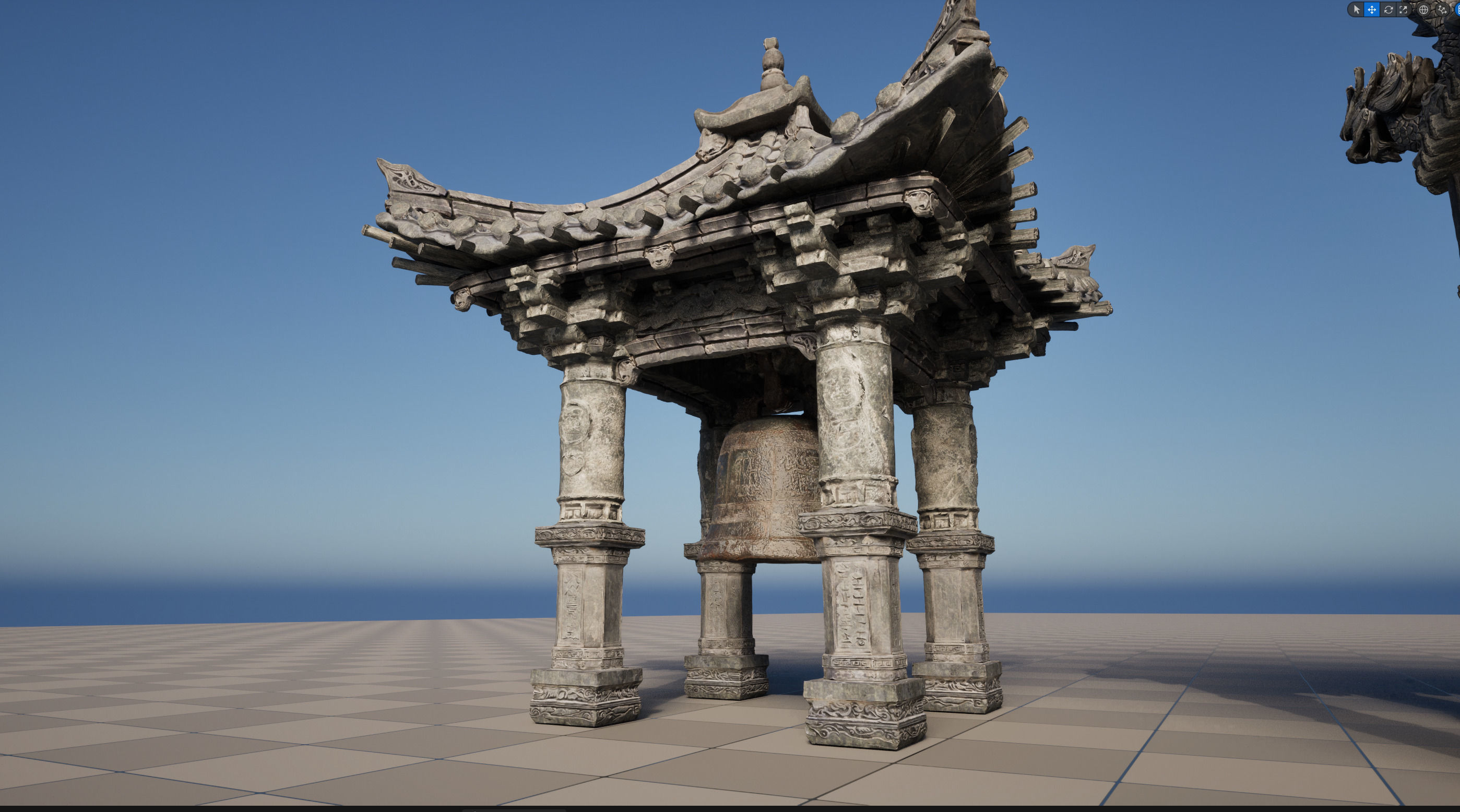 Wind Temple Low-poly 3D model_22