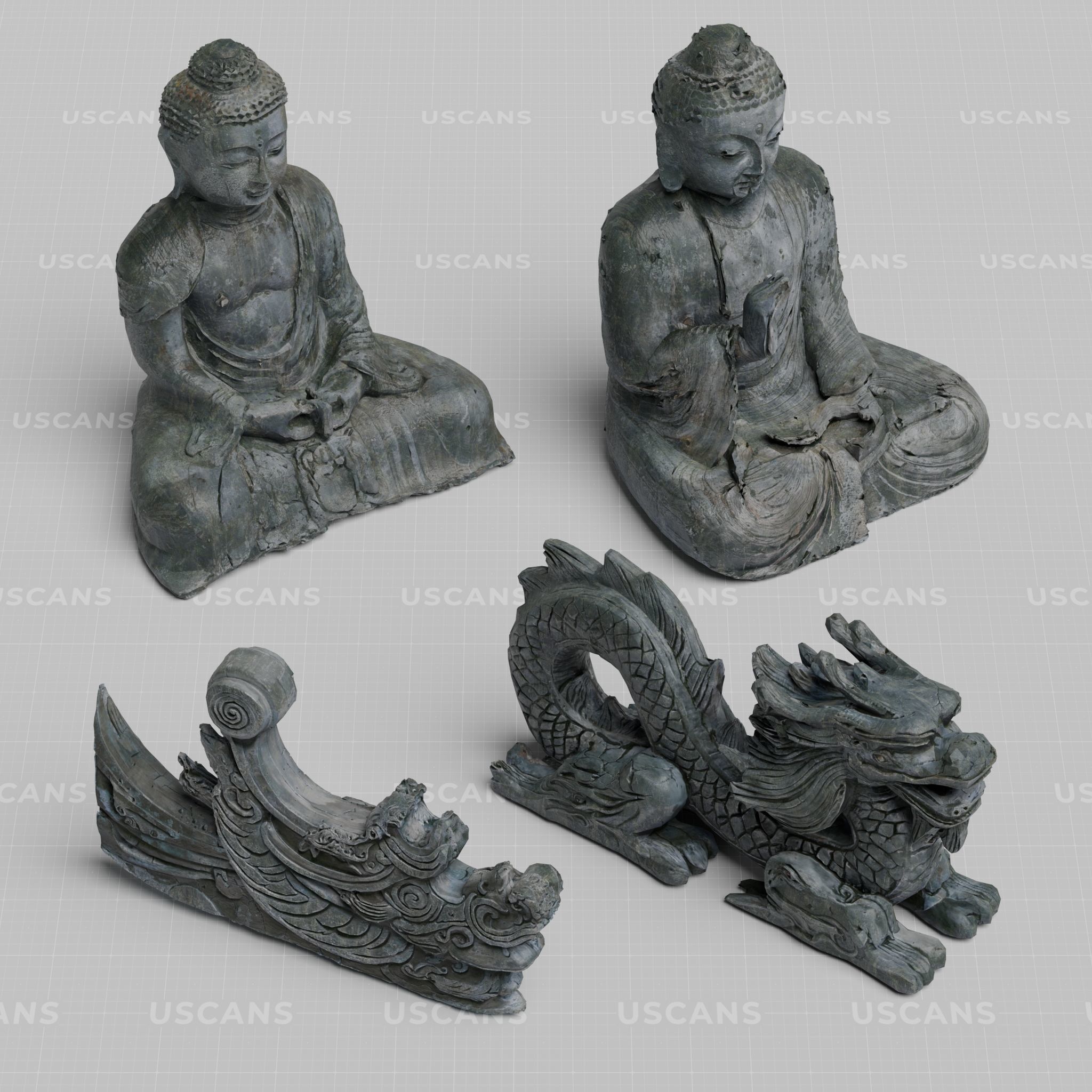 Wind Temple Low-poly 3D model_8