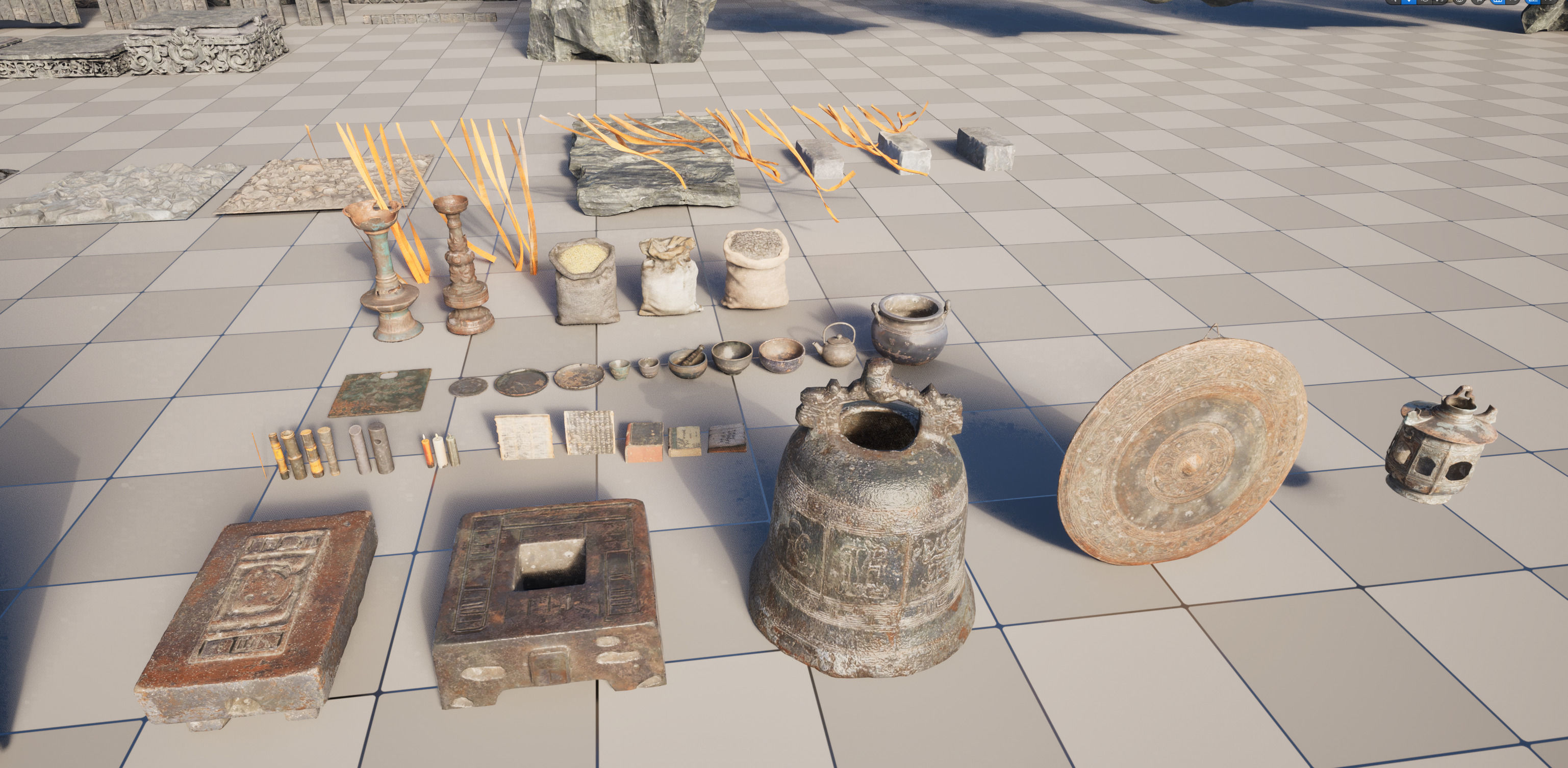 Wind Temple Low-poly 3D model_21