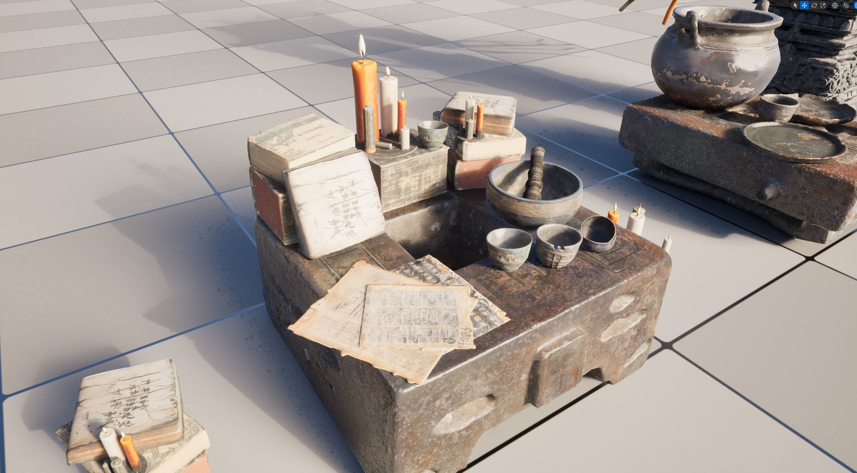 Wind Temple Low-poly 3D model_15