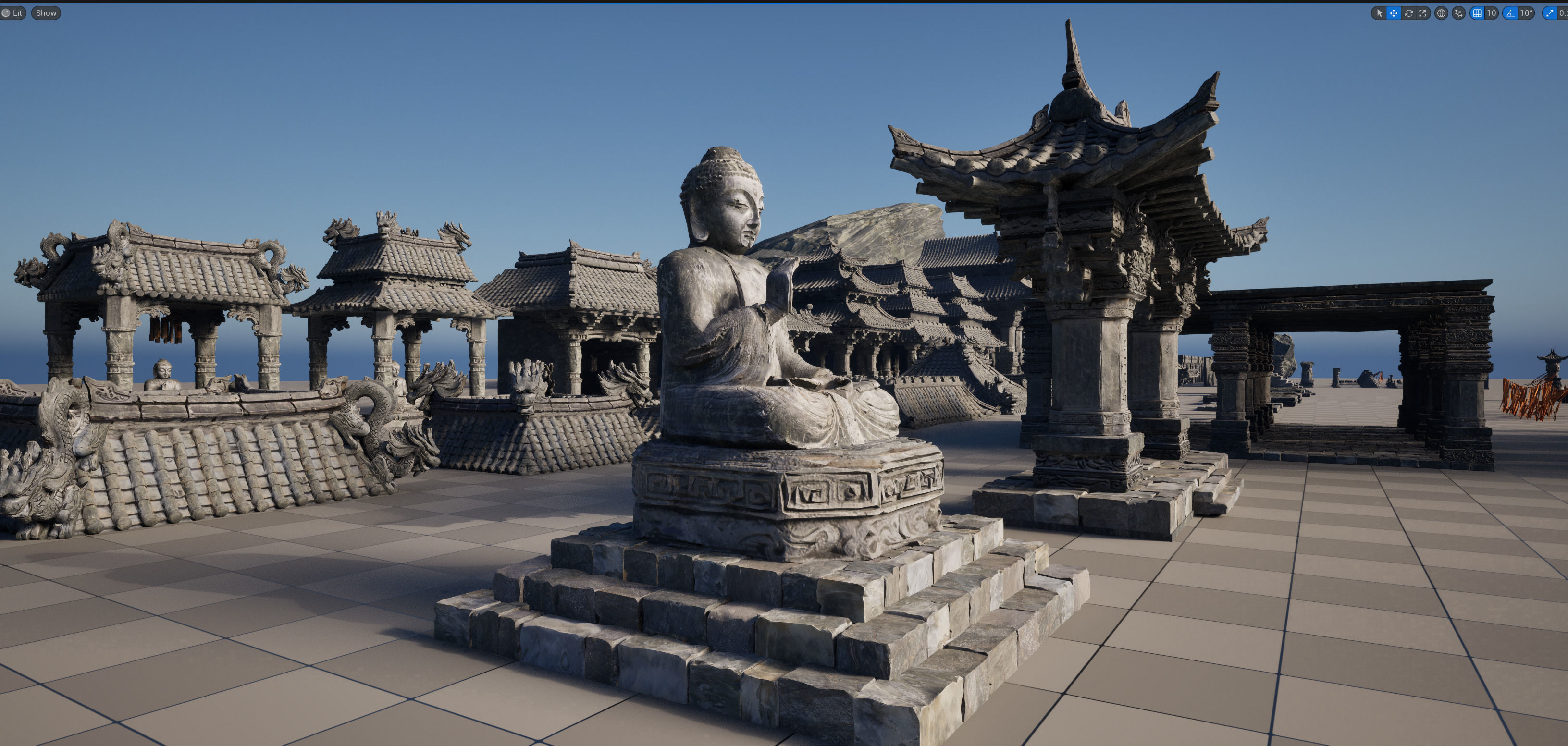 Wind Temple Low-poly 3D model_28