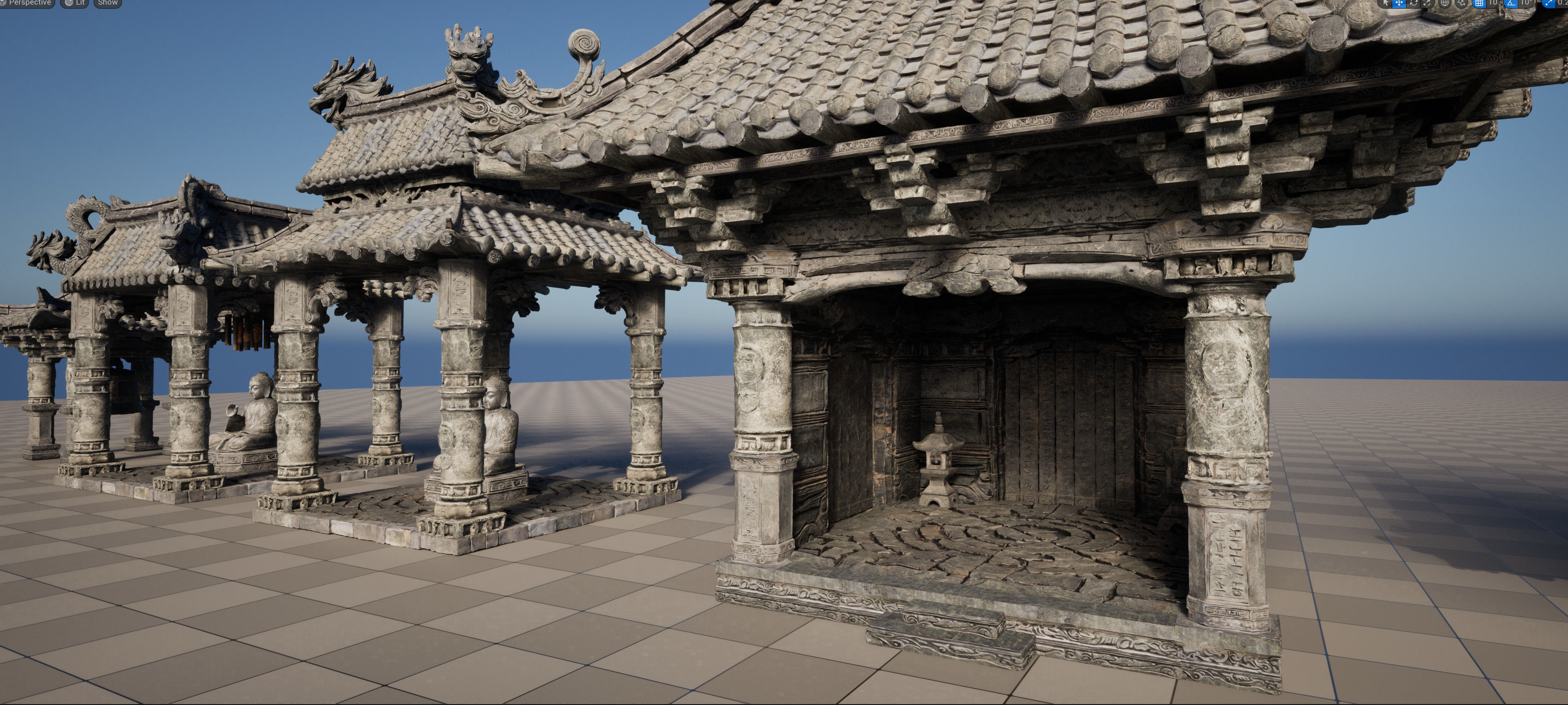 Wind Temple Low-poly 3D model_20