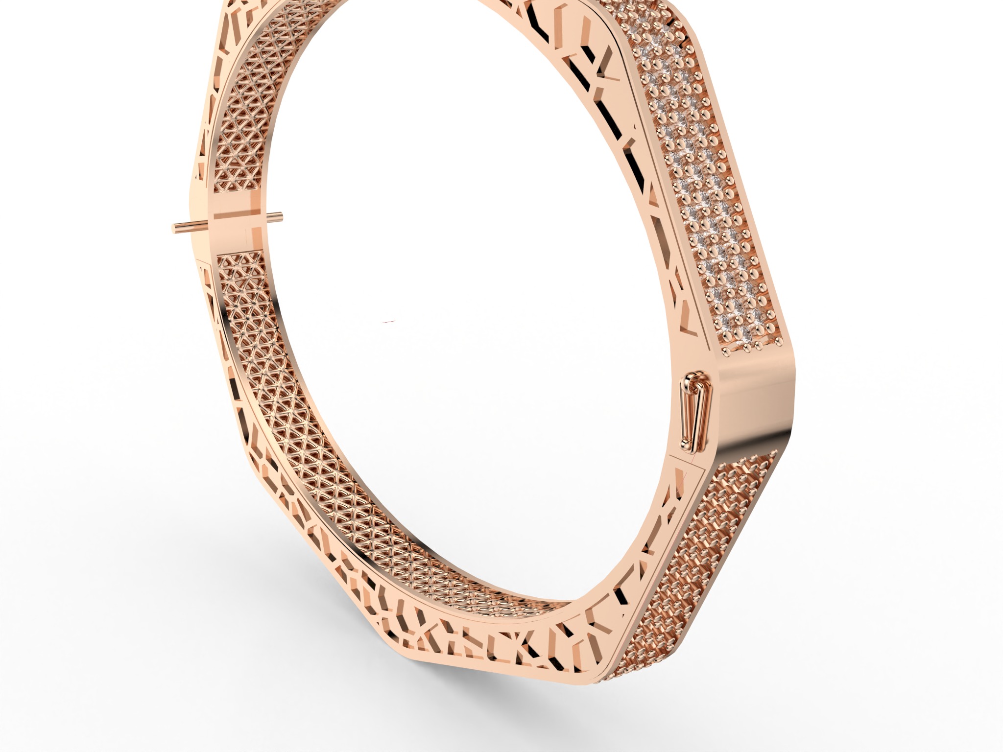 Designer Diamond Bracelet 3D print model_4