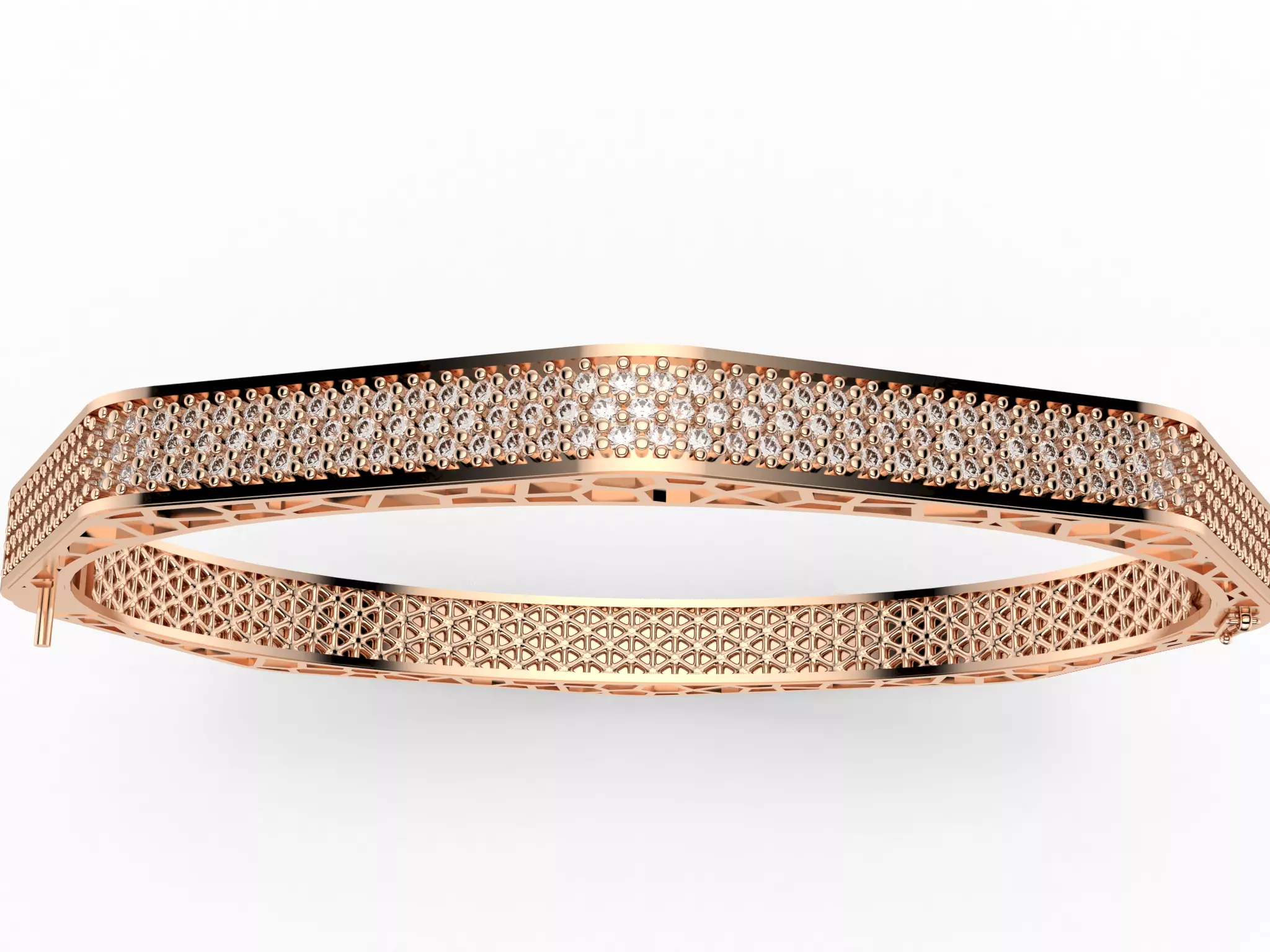 Designer Diamond Bracelet 3D print model_0