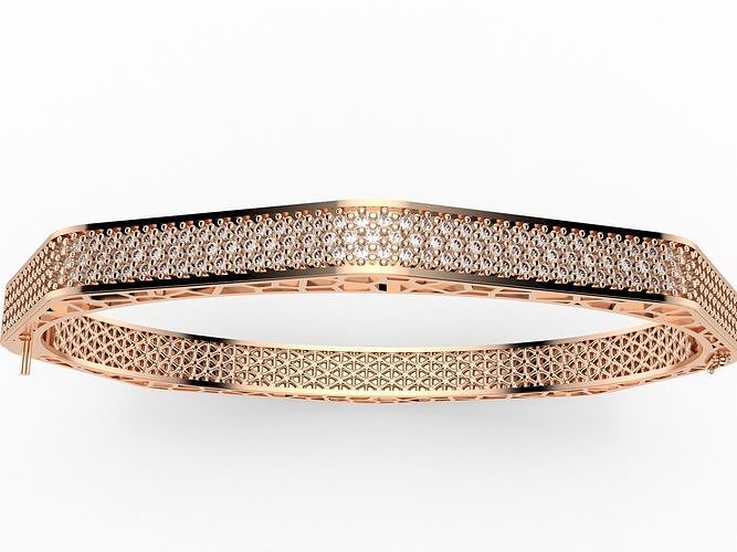 Designer Diamond Bracelet 3D print model