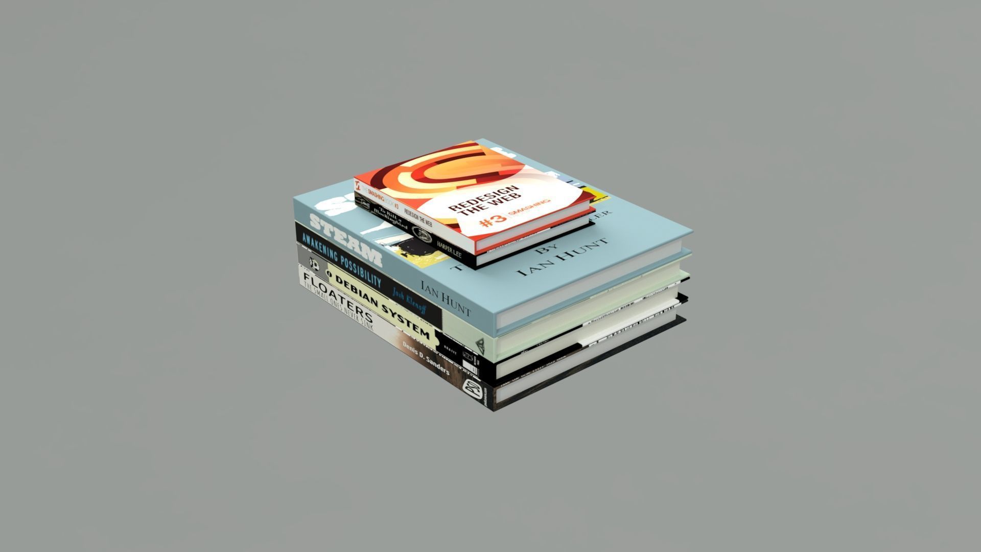 Books A1 Free 3D model_16