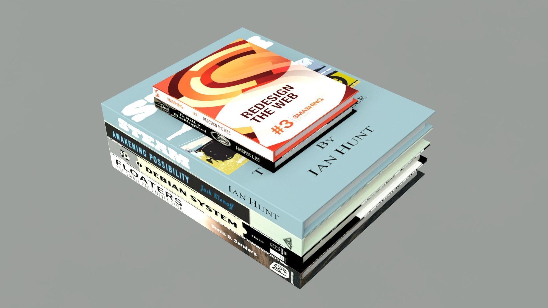 Books A1 Free 3D model_3