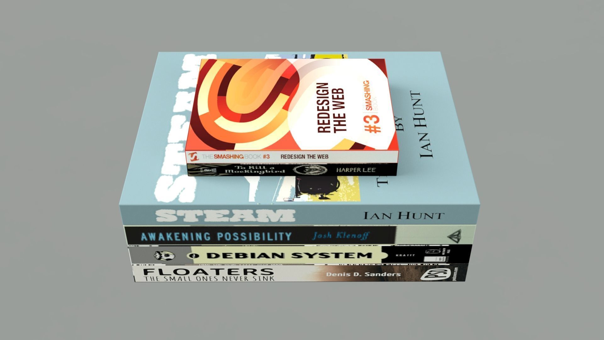 Books A1 Free 3D model_7