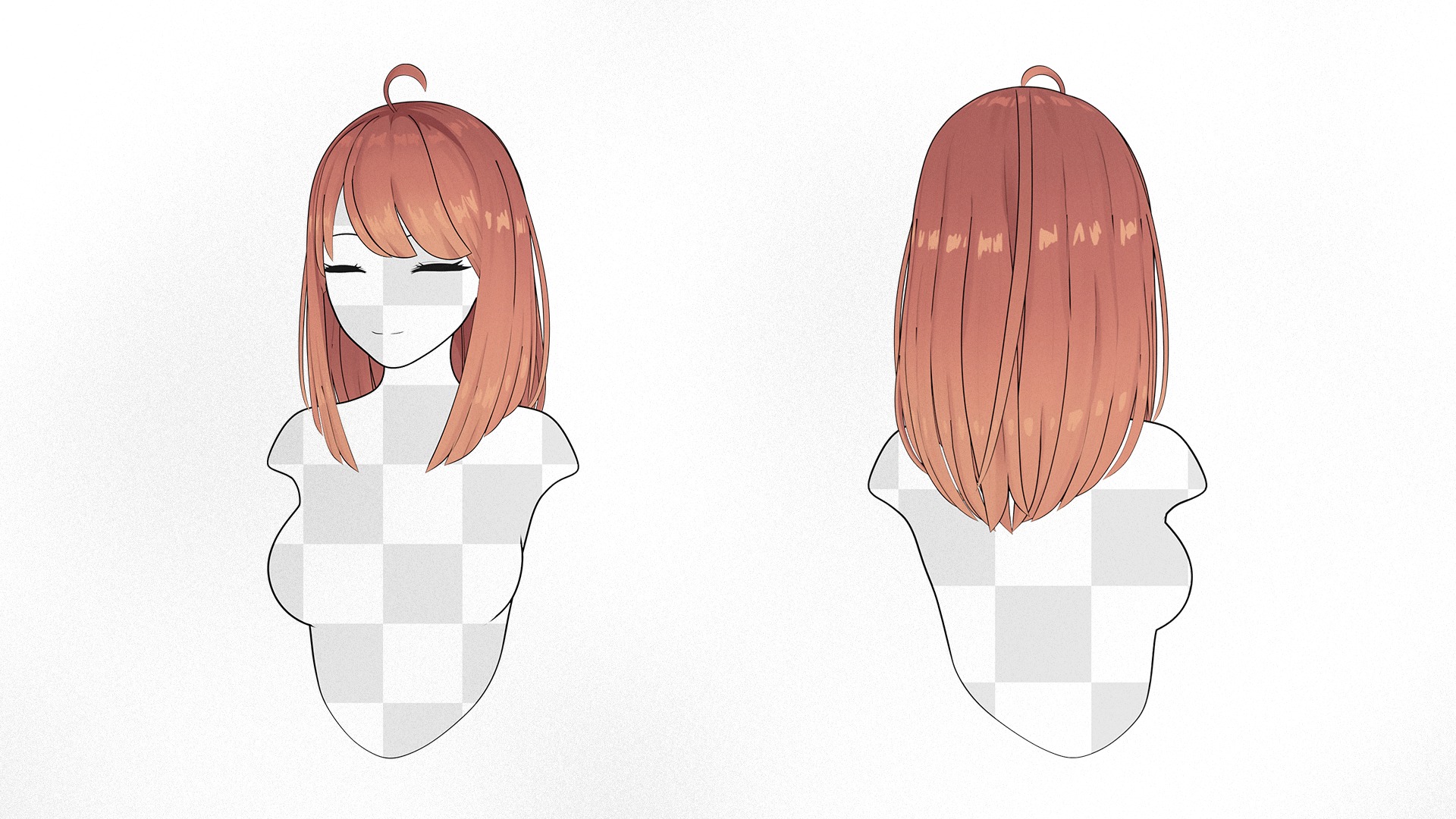 Anime Hairstyle Collection Low-poly 3D model_8