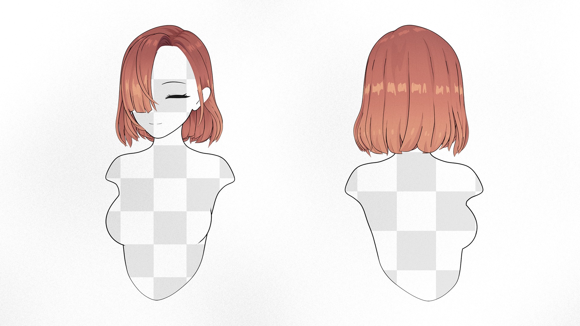 Anime Hairstyle Collection Low-poly 3D model_4
