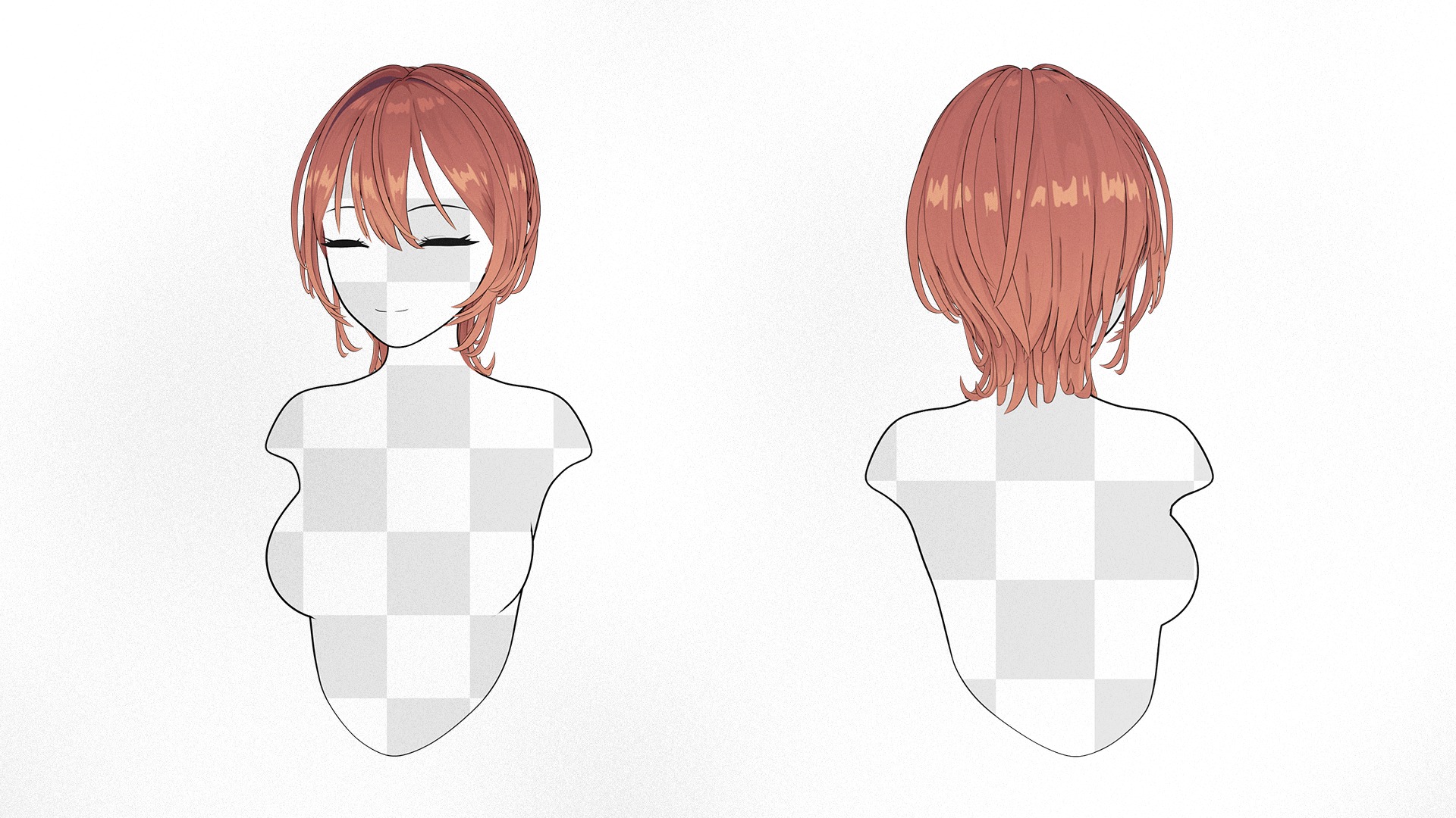 Anime Hairstyle Collection Low-poly 3D model_5