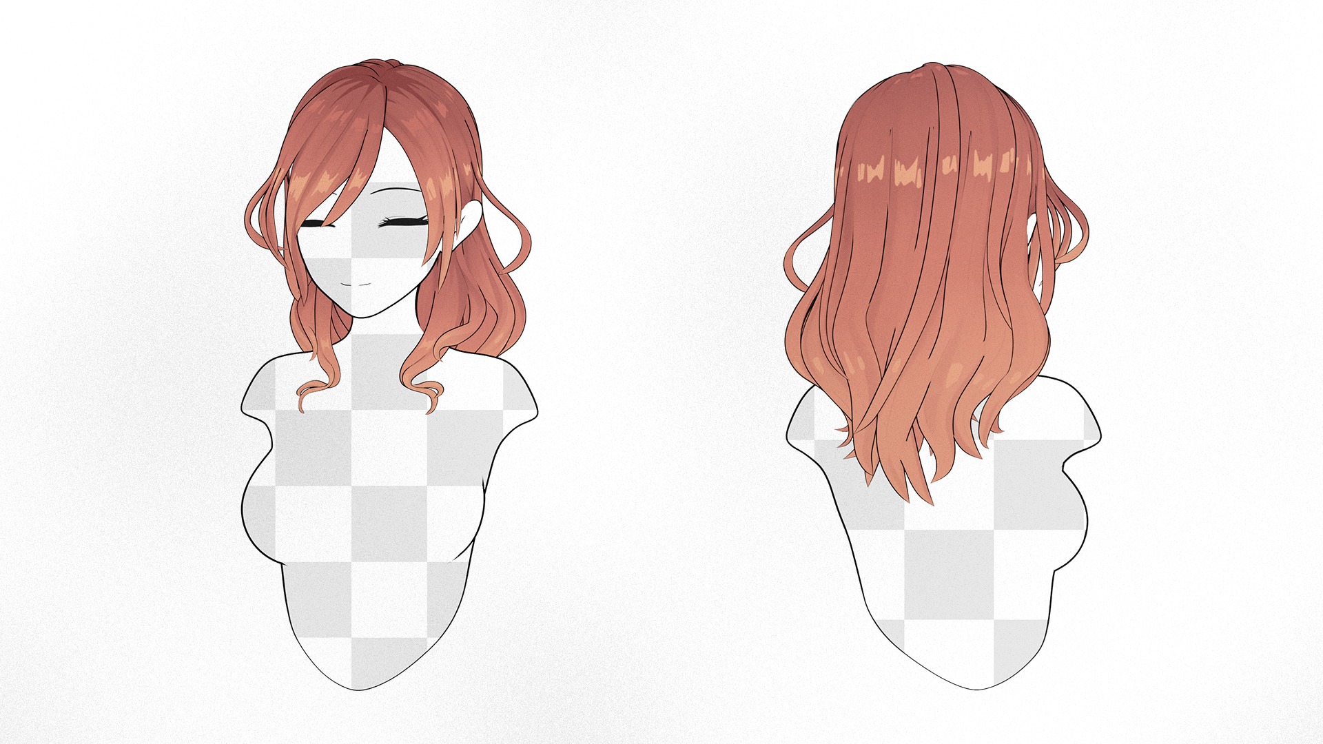 Anime Hairstyle Collection Low-poly 3D model_10
