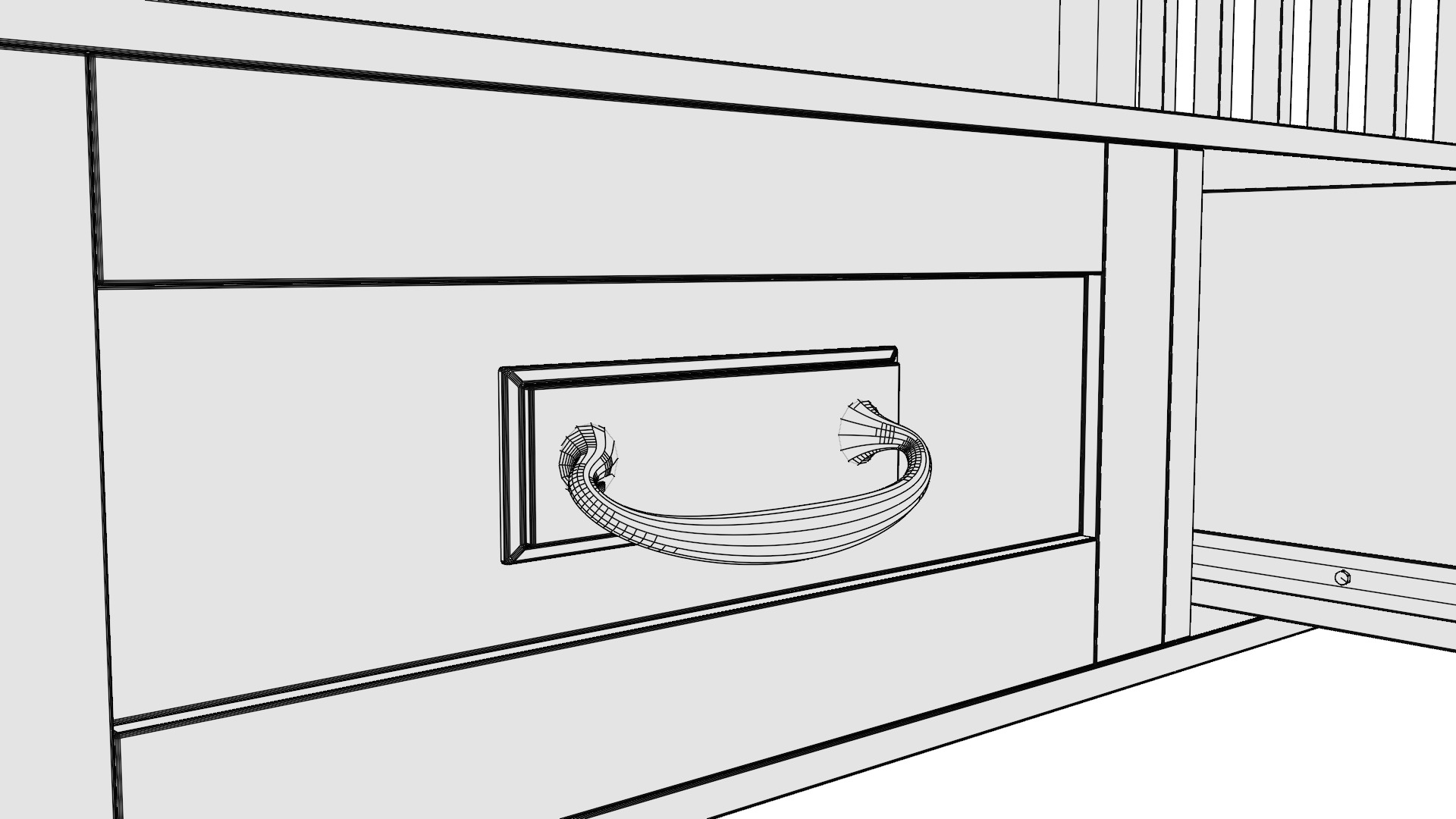 Craftsman Style TV Stand 3D model_16