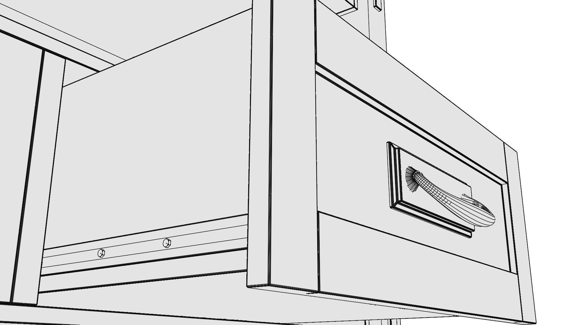 Craftsman Style TV Stand 3D model_18