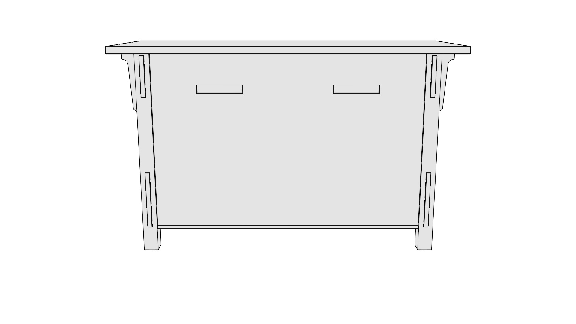 Craftsman Style TV Stand 3D model_10