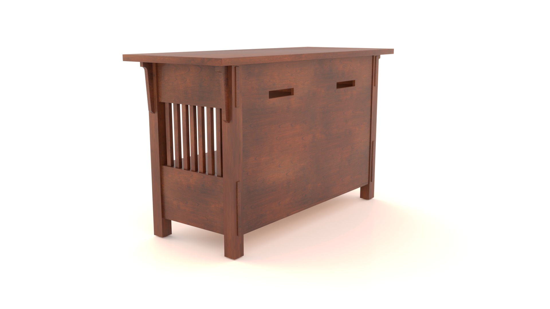 Craftsman Style TV Stand 3D model_7