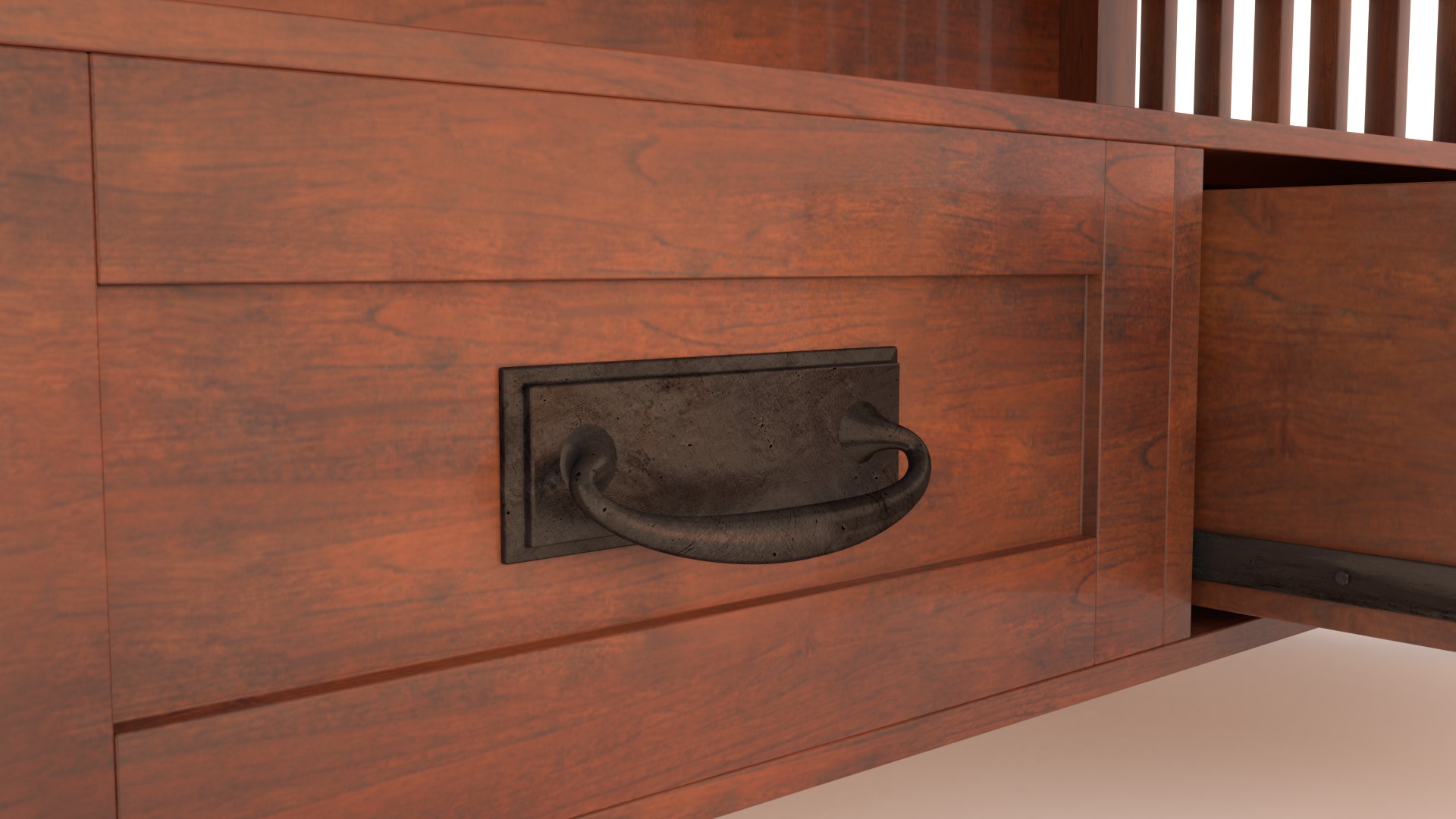 Craftsman Style TV Stand 3D model_15