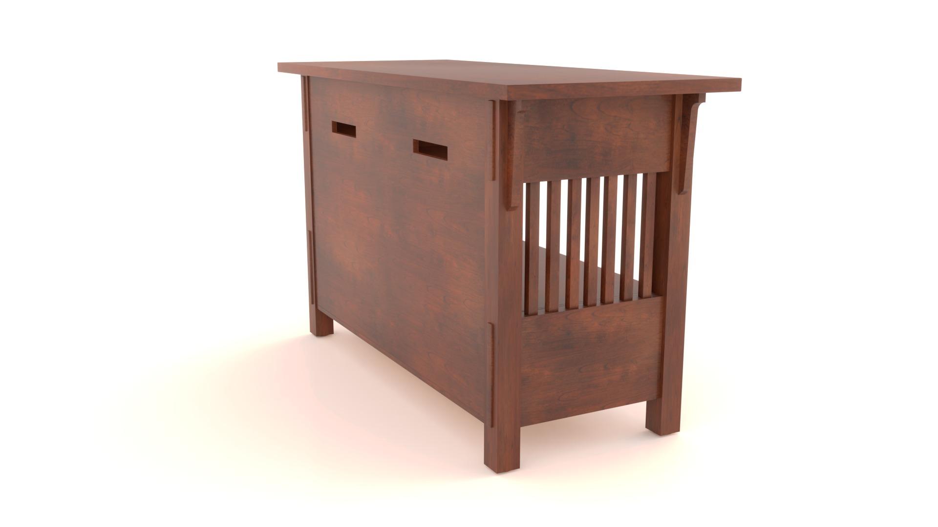 Craftsman Style TV Stand 3D model_11