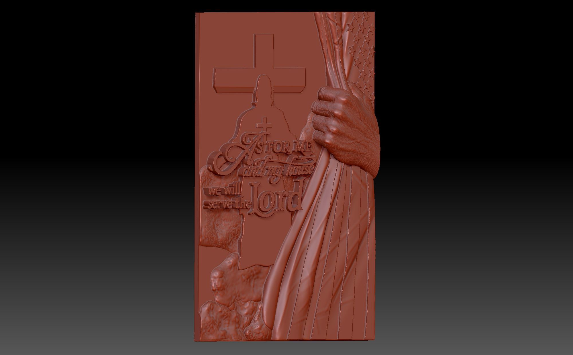 Cross  3D print model_3