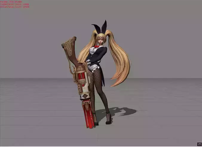 Layla Bunny Babe Low-poly 3D model