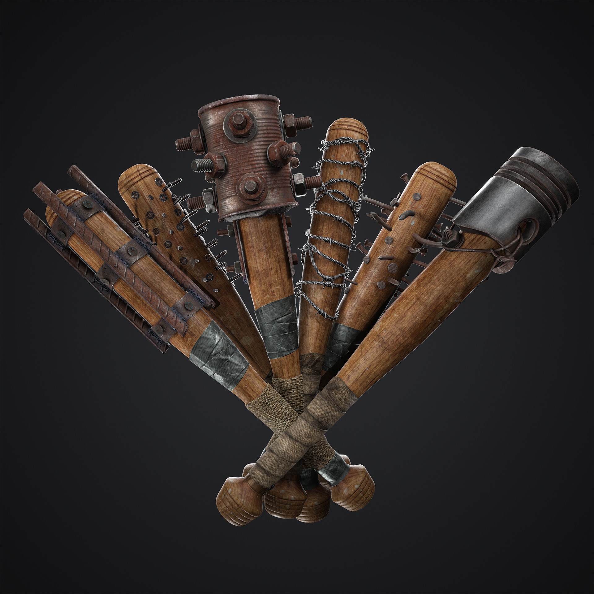 Apocalypse Bats Low-poly 3D model_6