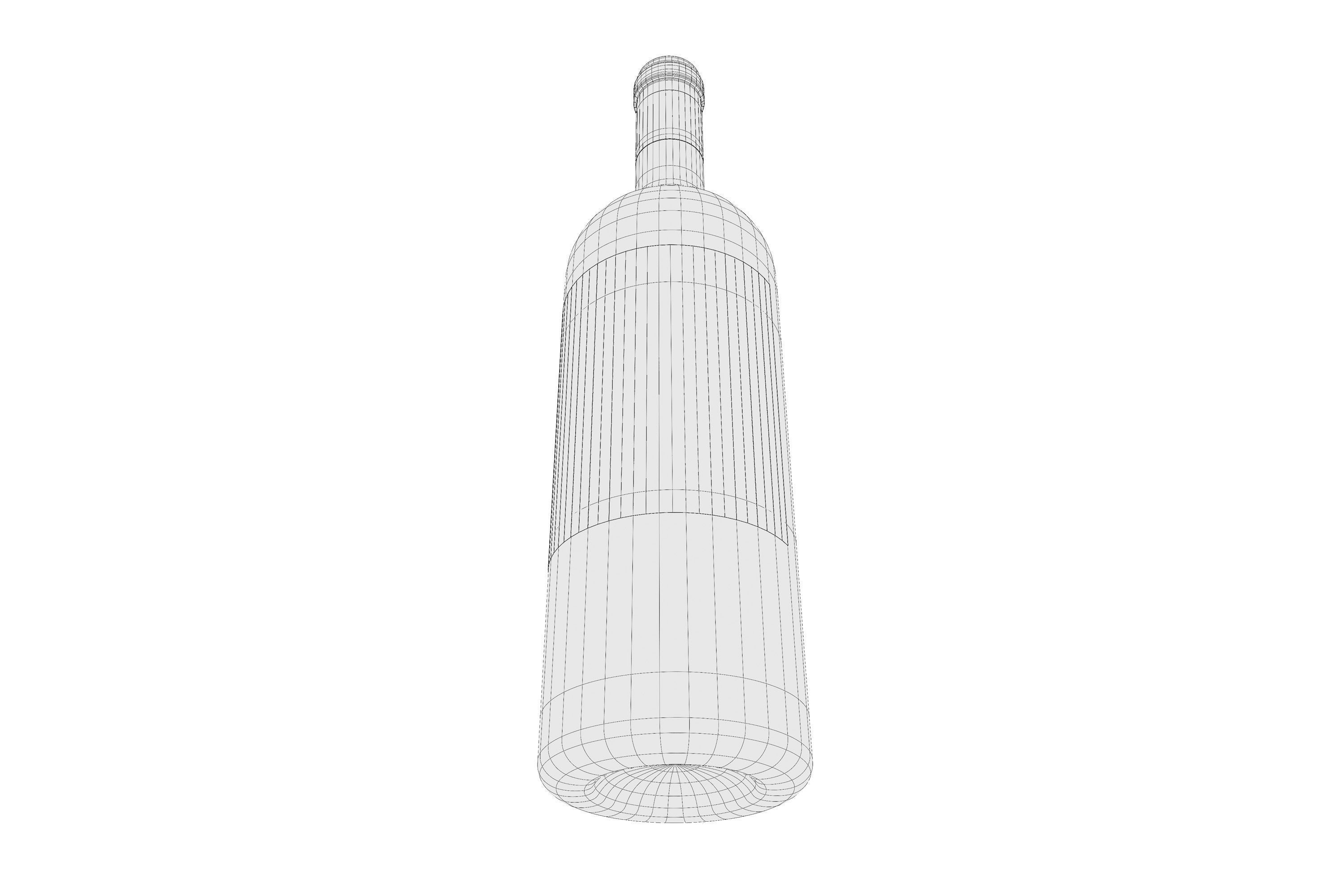 wine bottle 02 3D model_6