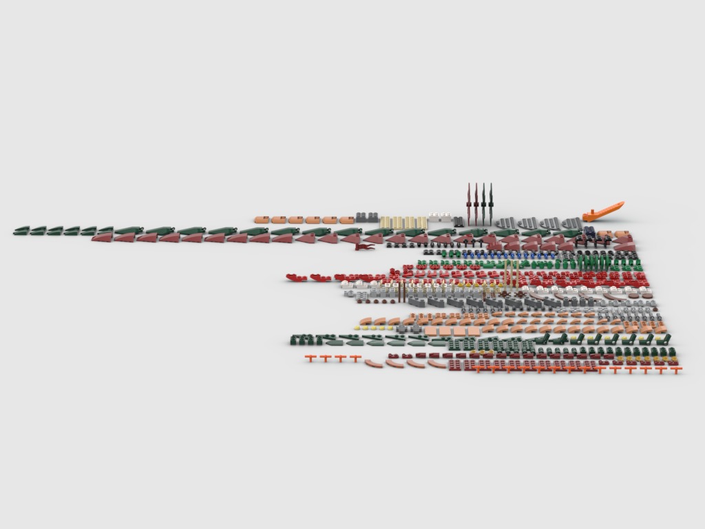 PixelBricks3D - Lego  Christmas Poinsettia Flower  3D print model_3