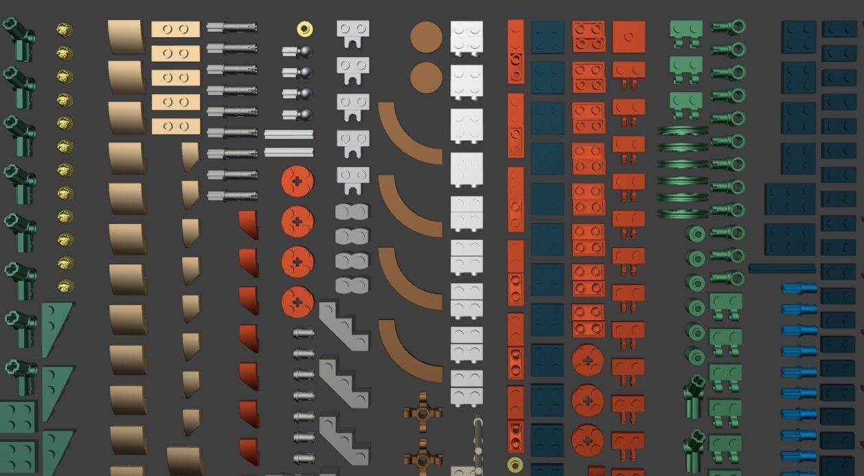 PixelBricks3D - Lego  Christmas Poinsettia Flower  3D print model_7