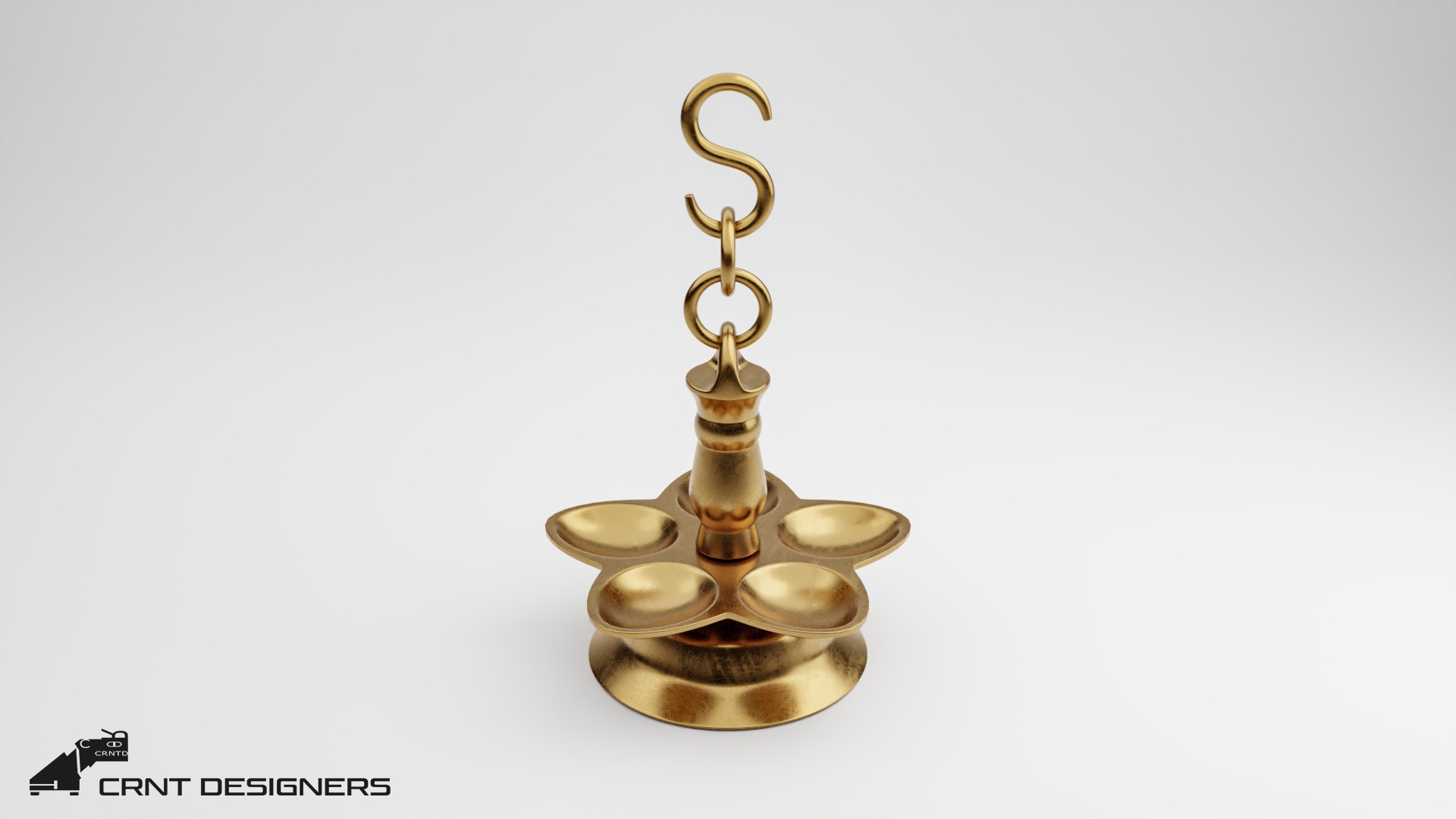 Pooja Samai-Indian Lamp 3D model_3