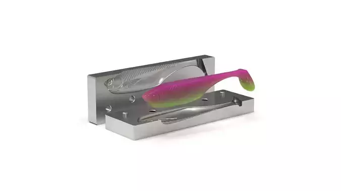 Open pour mold for swimbait 140mm