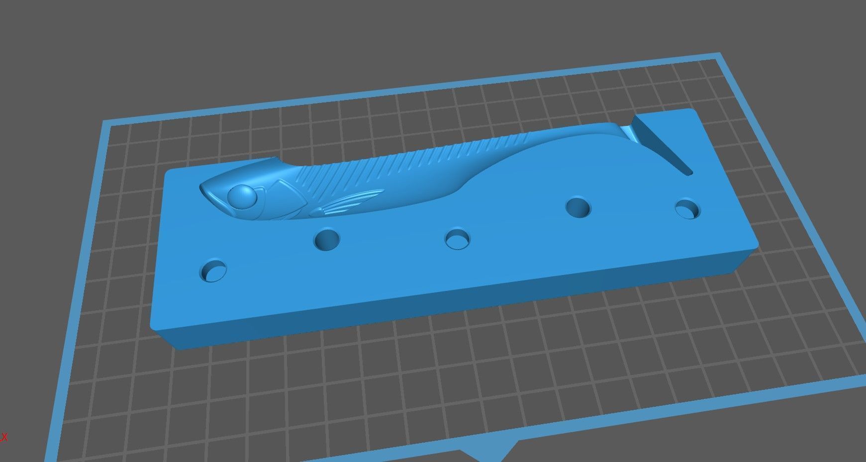 Open pour mold for swimbait 140mm 3D print model_29