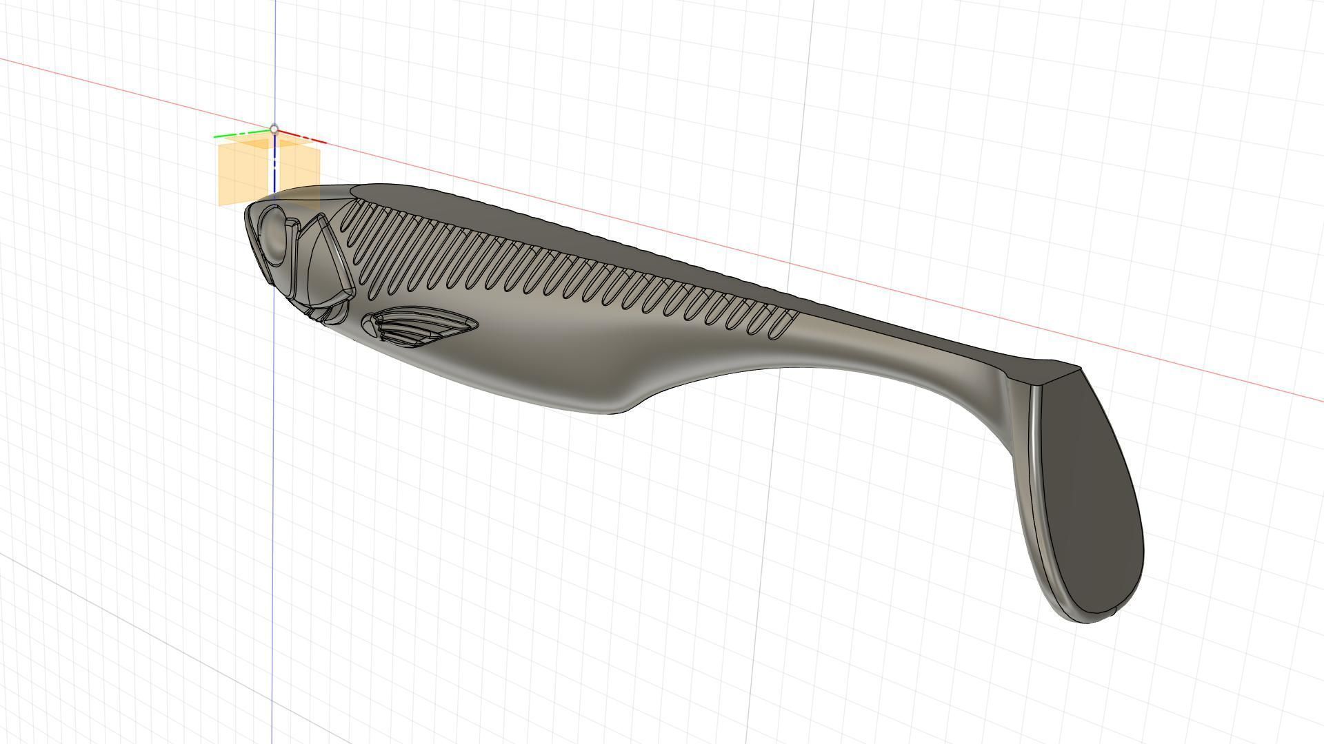 Open pour mold for swimbait 140mm 3D print model_27