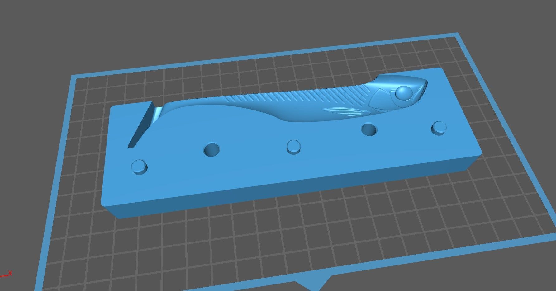 Open pour mold for swimbait 140mm 3D print model_28