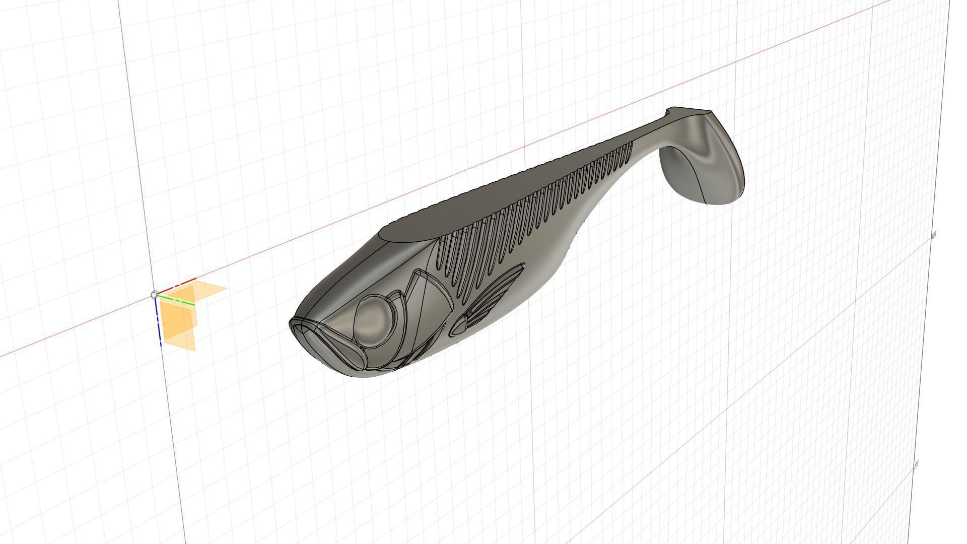 Open pour mold for swimbait 140mm 3D print model_26
