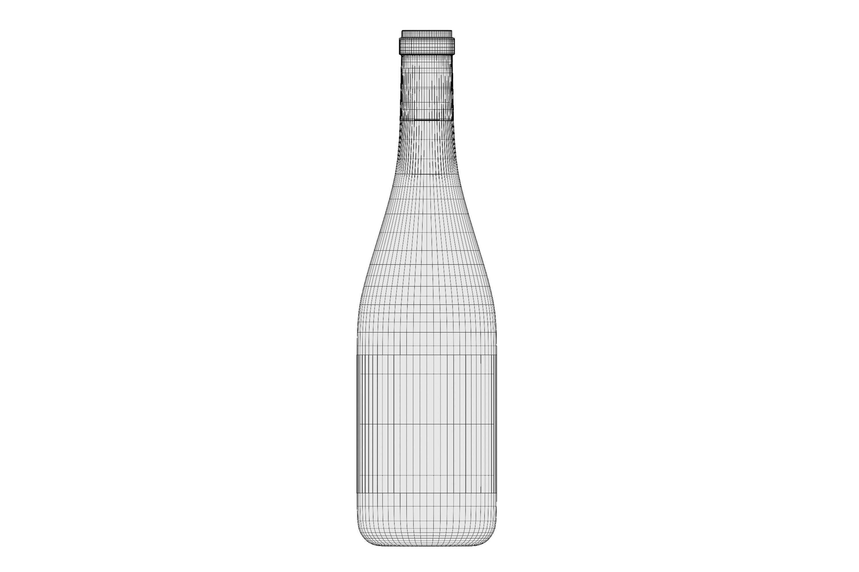 Champagne bottle 01 3D model_3
