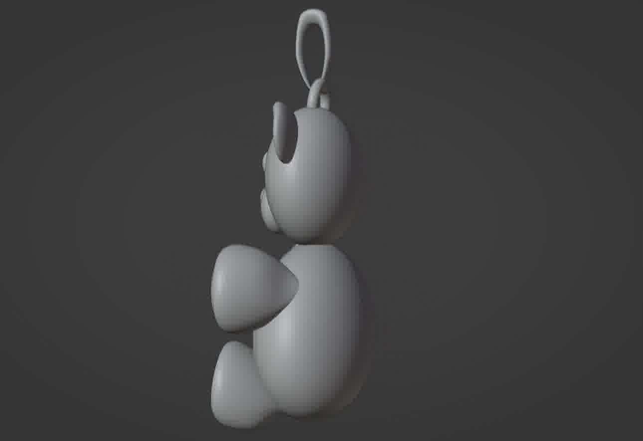 Bear pendant 3D print model 3D print model_30