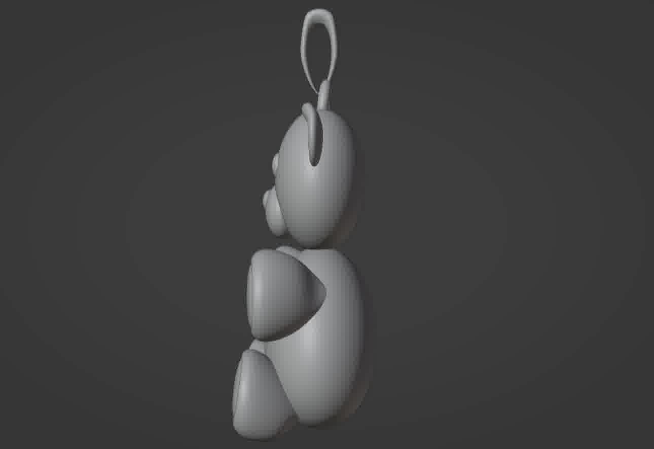 Bear pendant 3D print model 3D print model_73