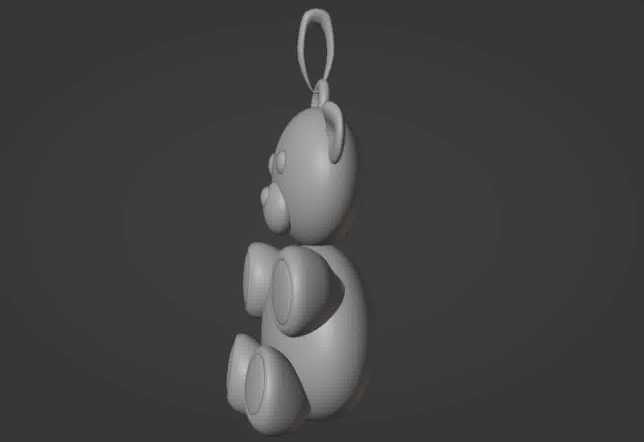 Bear pendant 3D print model 3D print model_33