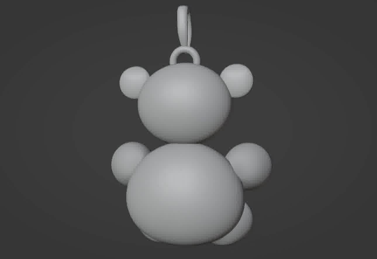 Bear pendant 3D print model 3D print model_20